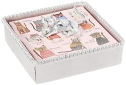 Cat (2990), Beaded Napkin Box*