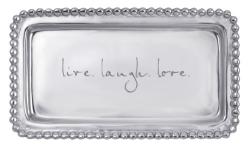 LIVE.LAUGH.LOVE Beaded Statement Tray