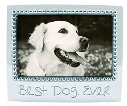 BEST DOG EVER Beaded 4x6 Frame